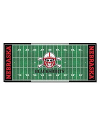 Nebraska Cornhuskers Football Field Runner by   