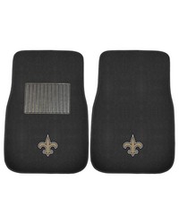New Orleans Saints Embroidered Car Mat Set  2 Pieces Black by   