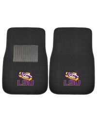 LSU Tigers Embroidered Car Mat Set  2 Pieces Black by   