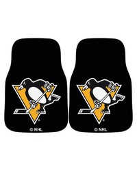 NHL Pittsburgh Penguins 2pc Printed Carpet Car Mats 18x27 by   