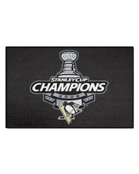 Pittsburgh Penguins Starter Mat Accent Rug  19in. x 30in. 2009 NHL Stanley Cup Champions Black by   