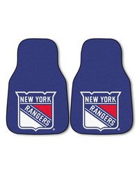 NHL New York Rangers 2pc Printed Carpet Car Mats 18x27 by   