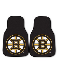 NHL Boston Bruins 2pc Printed Carpet Car Mats 18x27 by   