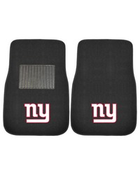 New York Giants Embroidered Car Mat Set  2 Pieces Black by   