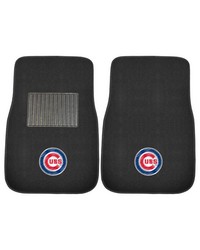 Chicago Cubs Embroidered Car Mat Set  2 Pieces Black by   