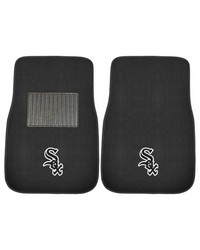 Chicago White Sox Embroidered Car Mat Set  2 Pieces Black by   