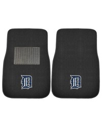 Detroit Tigers Embroidered Car Mat Set  2 Pieces Black by   