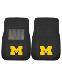 Michigan Wolverines Embroidered Car Mat Set  2 Pieces Black by   