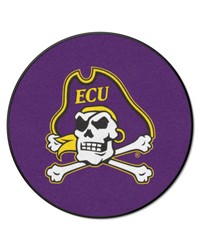 East Carolina Pirates Round Rug Purple by   