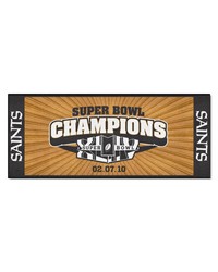 New Orleans Saints Field Runner Mat  30in. x 72in. 2010 Super Bowl XLIV Champions Gold by   