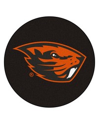 Oregon State Beavers Hockey Puck Rug  27in. Diameter Black by   