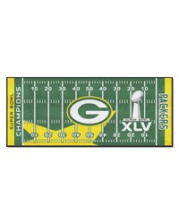 Green Bay Packers Field Runner Mat  30in. x 72in. 2011 Super Bowl XLV Champions Gren by   