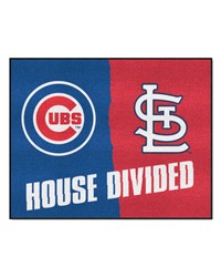 MLB Chicago Cubs St. Louis Cardinals House Divided Rugs 34x45 by   