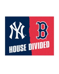 MLB New York Yankees MLB Boston Red Sox House Divided Rugs 34x45 by   