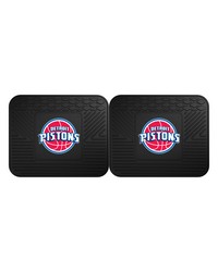 NBA Detroit Pistons Backseat Utility Mats 2 Pack 14x17 by   