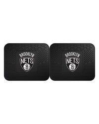 NBA Brooklyn Nets Backseat Utility Mats 2 Pack 14x17 by   