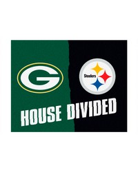 NFL Green Bay Packers Pittsburgh Steelers House Divided Mat by   