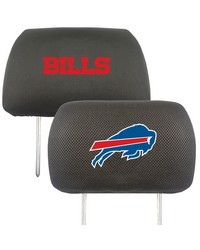 Buffalo Bills Embroidered Head Rest Cover Set  2 Pieces Black by   