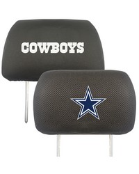 Dallas Cowboys Embroidered Head Rest Cover Set  2 Pieces Black by   