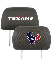 Houston Texans Embroidered Head Rest Cover Set  2 Pieces Black by   