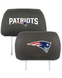 New England Patriots Embroidered Head Rest Cover Set  2 Pieces Black by   