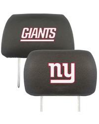New York Giants Embroidered Head Rest Cover Set  2 Pieces Black by   