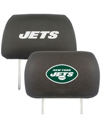 New York Jets Embroidered Head Rest Cover Set  2 Pieces Black by   