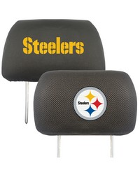 Pittsburgh Steelers Embroidered Head Rest Cover Set  2 Pieces Black by   