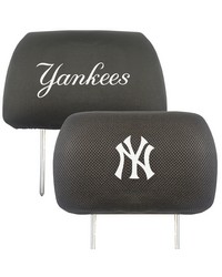 New York Yankees Embroidered Head Rest Cover Set  2 Pieces Black by   