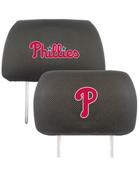 Philadelphia Phillies Embroidered Head Rest Cover Set  2 Pieces Black by   