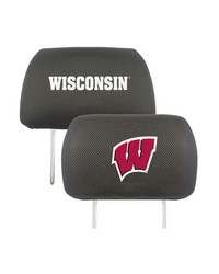 Wisconsin Badgers Head Rest Cover by   