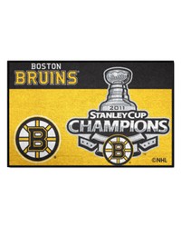 Boston Bruins Starter Mat Accent Rug  19in. x 30in. 2011 NHL Stanley Cup Champions Yellow by   