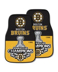 Boston Bruins Front Carpet Car Mat Set  2 Pieces 2011 NHL Stanley Cup Champions Yellow by   