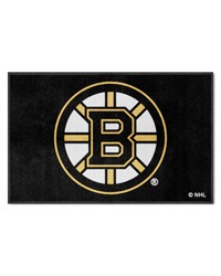 Boston Bruins 4X6 HighTraffic Mat with Durable Rubber Backing  Landscape Orientation Black by   