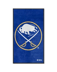 Buffalo Sabres 3X5 HighTraffic Mat with Durable Rubber Backing  Portrait Orientation Blue by   