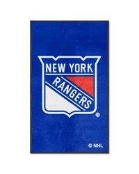 New York Rangers 3X5 HighTraffic Mat with Durable Rubber Backing  Portrait Orientation Blue by   