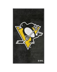 Pittsburgh Penguins 3X5 HighTraffic Mat with Durable Rubber Backing  Portrait Orientation Black by   