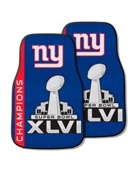 New York Giants Front Carpet Car Mat Set  2 Pieces 2012 Super Bowl XLVI Champions Blue by   