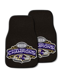 Baltimore Ravens 2013 Super Bowl XLVII Champions Front Carpet Car Mat Set  2 Pieces Black by   