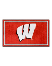 Wisconsin Badgers 3ft. x 5ft. Plush Area Rug Red by   