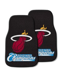 Miami Heat 2012 NBA Champions Front Carpet Car Mat Set  2 Pieces Black by   
