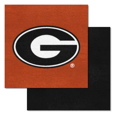 Fan Mats  LLC Georgia Bulldogs Team Carpet Tiles Black