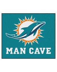 NFL Miami Dolphins Man Cave Tailgater Rug 60x72 by   