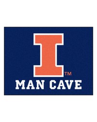 Illinois Man Cave AllStar Mat 34x45 by   