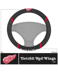 Detroit Red Wings Embroidered Steering Wheel Cover Black by   