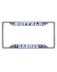 Buffalo Sabres Chrome Metal License Plate Frame 6.25in x 12.25in Chrome by   