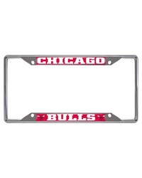 NBA Chicago Bulls License Plate Frame 6.25x12.25 by   
