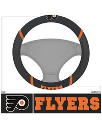 Philadelphia Flyers Embroidered Steering Wheel Cover Black by   