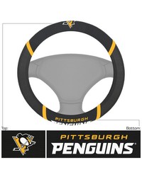 Pittsburgh Penguins Embroidered Steering Wheel Cover Black by   