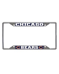 Chicago Bears Chrome Metal License Plate Frame 6.25in x 12.25in Navy by   
